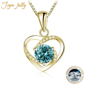 1CT Moissanite Heart Necklace S925 Silver Diamond Pendant