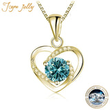 1CT Moissanite Heart Necklace S925 Silver Diamond Pendant