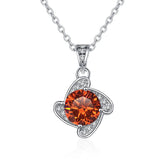 JoyceJelly 1ct 8 Hearts & 8 Arrows Moissanite Necklace S925 Sterling Silver