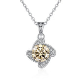 JoyceJelly 1ct 8 Hearts & 8 Arrows Moissanite Necklace S925 Sterling Silver