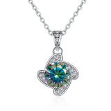 JoyceJelly 1ct 8 Hearts & 8 Arrows Moissanite Necklace S925 Sterling Silver