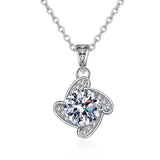 JoyceJelly 1ct 8 Hearts & 8 Arrows Moissanite Necklace S925 Sterling Silver