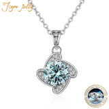 JoyceJelly 1ct 8 Hearts & 8 Arrows Moissanite Necklace S925 Sterling Silver