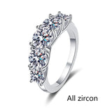 JoyceJelly 3.6CTTW Moissanite Ring 5-Stone Wedding Band