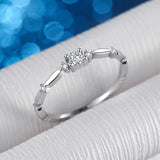 JoyceJelly 3mm 0.1CT D Moissanite Ring 925 Silver Fine Jewelry