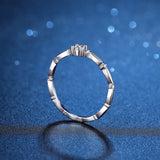 JoyceJelly 3mm 0.1CT D Moissanite Ring 925 Silver Fine Jewelry
