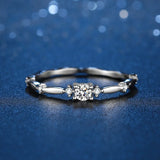 JoyceJelly 3mm 0.1CT D Moissanite Ring 925 Silver Fine Jewelry