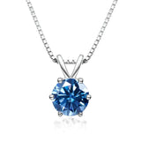 1ct Moissanite Pendant 925 Sterling Silver Necklace