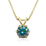 1ct Moissanite Pendant 925 Sterling Silver Necklace