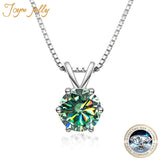 1ct Moissanite Pendant 925 Sterling Silver Necklace