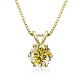 1ct Moissanite Pendant 925 Sterling Silver Necklace