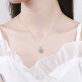925 Silver Moissanite Heart Pendant Necklace for Women