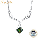 S925 Silver Moissanite Diamond Deer Pendant Necklace