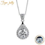 925 Silver Necklace Pendant 1.0ct D Moissanite Diamond Test Women Gift