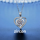 JoyceJelly Silver 925 Necklace Heart Pendant Romantic Gift