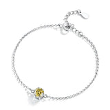 JoyceJelly Sterling 925 Silver Bracelet 1 D Moissanite Classic Six Claw Jewelry