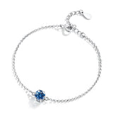 JoyceJelly Sterling 925 Silver Bracelet 1 D Moissanite Classic Six Claw Jewelry