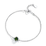 JoyceJelly Sterling 925 Silver Bracelet 1 D Moissanite Classic Six Claw Jewelry