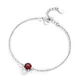 JoyceJelly Sterling 925 Silver Bracelet 1 D Moissanite Classic Six Claw Jewelry