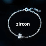 JoyceJelly Sterling 925 Silver Bracelet 1 D Moissanite Classic Six Claw Jewelry