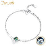 JoyceJelly Sterling 925 Silver Bracelet 1 D Moissanite Classic Six Claw Jewelry