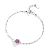 JoyceJelly Sterling 925 Silver Bracelet 1 D Moissanite Classic Six Claw Jewelry