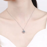 925 Sterling Silver Pendant with 1ct D Moissanite Stone