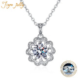 925 Sterling Silver Pendant with 1ct D Moissanite Stone