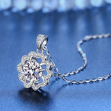 925 Sterling Silver Pendant with 1ct D Moissanite Stone