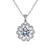 925 Sterling Silver Pendant with 1ct D Moissanite Stone
