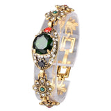 Green Austria Crystal Retro Gold-Color Big Stone Party Wedding Lucky Gift