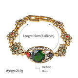 Green Austria Crystal Retro Gold-Color Big Stone Party Wedding Lucky Gift
