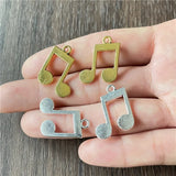 Ju Yuan 120pcs Music Note Charm Pendant for DIY Jewelry Making