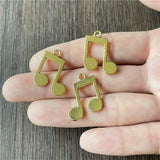 Ju Yuan 120pcs Music Note Charm Pendant for DIY Jewelry Making
