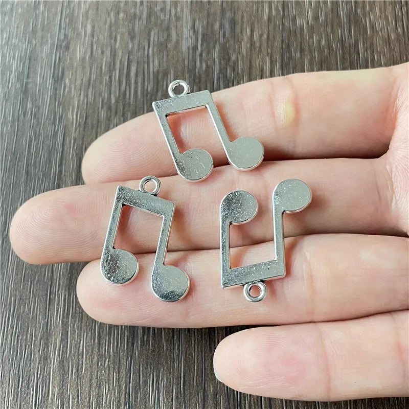 Ju Yuan 120pcs Music Note Charm Pendant for DIY Jewelry Making