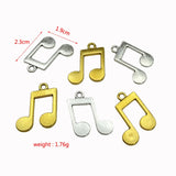 Ju Yuan 120pcs Music Note Charm Pendant for DIY Jewelry Making