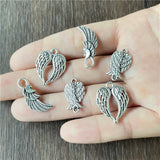 180pcs Angel Wings Pendant for Jewelry Making DIY Bracelet Necklace