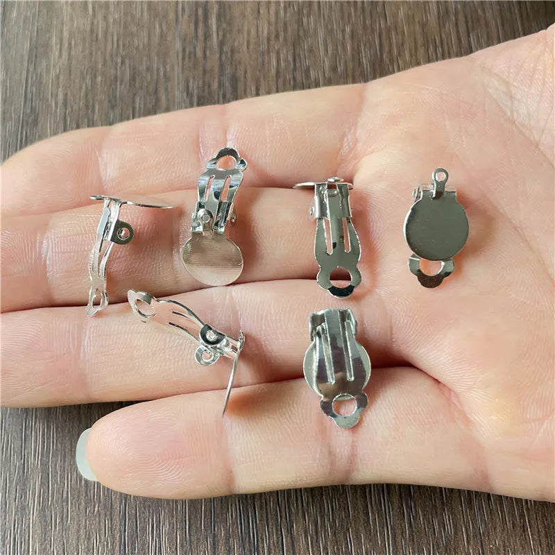 Ju Yuan 180pcs Non-Pierced Ear Clip Earrings for DIY Jewelry Making