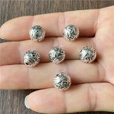 Ju Yuan 60pcs Alloy 3 Cloud Pattern Spacer Beads DIY Bracelet Necklace Jewelry