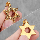 Judaism Hexagram Men Necklaces Pendants Chain Punk Male Jewelry Gift
