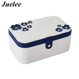 European PU Leather Jewelry Boxes Princess Portable Storage Box Large Capacity