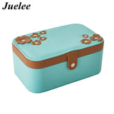 European PU Leather Jewelry Boxes Princess Portable Storage Box Large Capacity