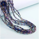 JuleeCrystal 4x10mm Drop Beads 70PCS Glass Beads Jewelry Making DIY