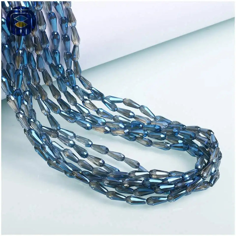 JuleeCrystal 4x10mm Drop Beads 70PCS Glass Beads Jewelry Making DIY
