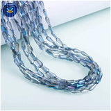 JuleeCrystal 4x10mm Drop Beads 70PCS Glass Beads Jewelry Making DIY