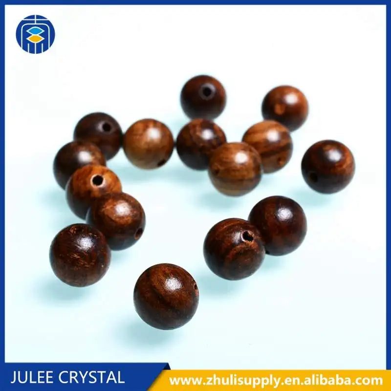 8mm JuleeCrystal Natural Wood Beads
