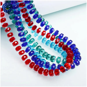 10mm Crystal Beads 25Pcs Faceted Glass Spacer Loose Beads