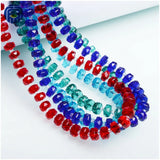 10mm Crystal Beads 25Pcs Faceted Glass Spacer Loose Beads