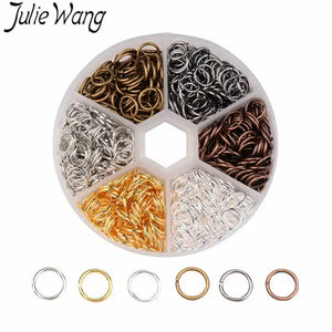 Copper Open Jump Rings Mixed 6 Colors Jewelry Making Set