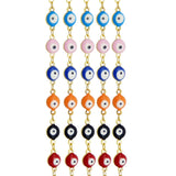Brass Evil Eye Charm Chain for Jewelry Making